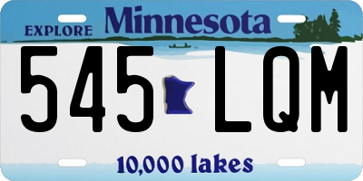 MN license plate 545LQM