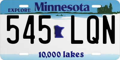 MN license plate 545LQN
