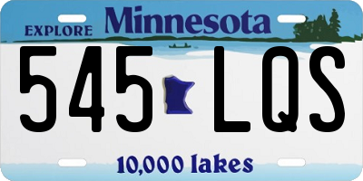 MN license plate 545LQS
