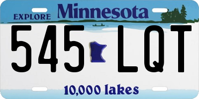 MN license plate 545LQT