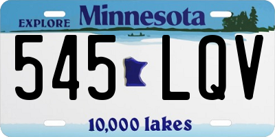 MN license plate 545LQV
