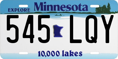 MN license plate 545LQY