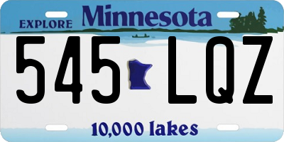 MN license plate 545LQZ