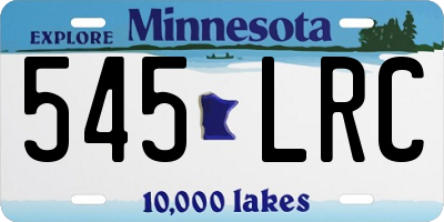 MN license plate 545LRC