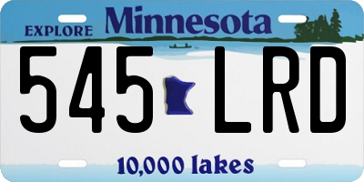 MN license plate 545LRD