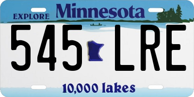MN license plate 545LRE