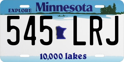 MN license plate 545LRJ