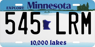 MN license plate 545LRM