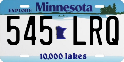 MN license plate 545LRQ