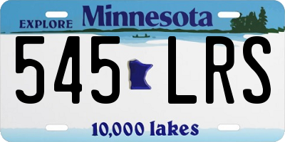 MN license plate 545LRS