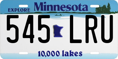 MN license plate 545LRU