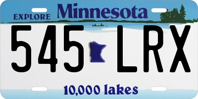 MN license plate 545LRX