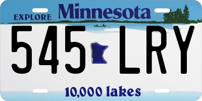 MN license plate 545LRY