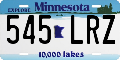 MN license plate 545LRZ