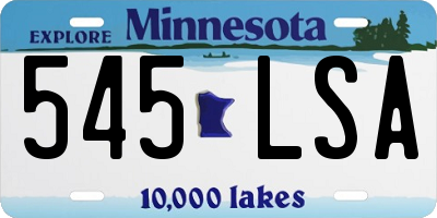 MN license plate 545LSA