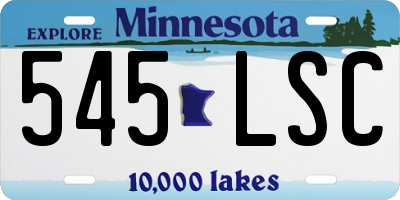 MN license plate 545LSC