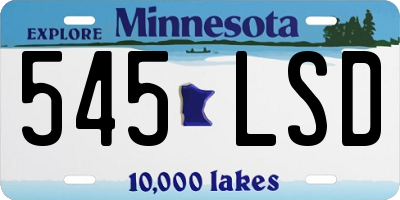 MN license plate 545LSD