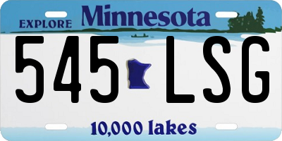 MN license plate 545LSG