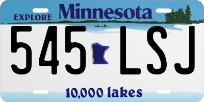 MN license plate 545LSJ