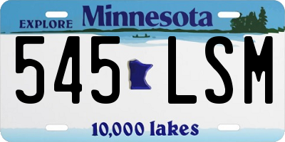 MN license plate 545LSM
