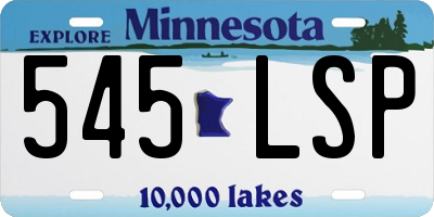 MN license plate 545LSP
