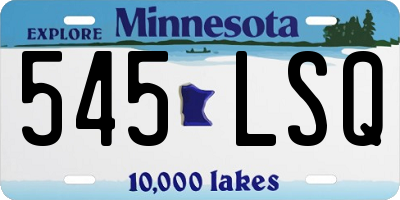 MN license plate 545LSQ
