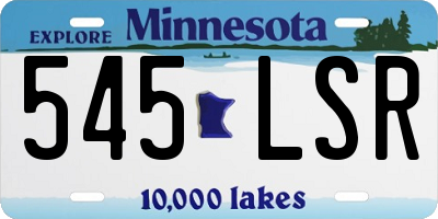 MN license plate 545LSR
