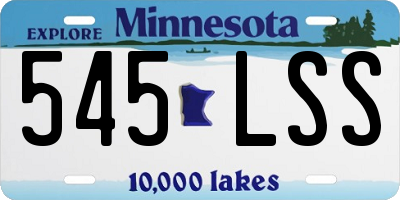 MN license plate 545LSS