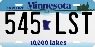 MN license plate 545LST
