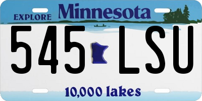 MN license plate 545LSU