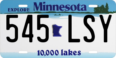 MN license plate 545LSY