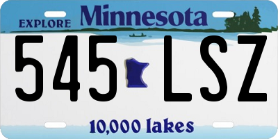 MN license plate 545LSZ