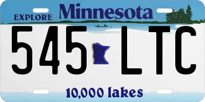 MN license plate 545LTC
