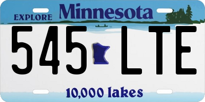 MN license plate 545LTE