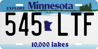 MN license plate 545LTF