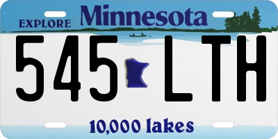 MN license plate 545LTH