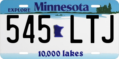 MN license plate 545LTJ