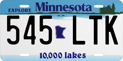 MN license plate 545LTK