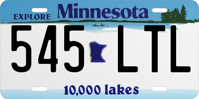 MN license plate 545LTL