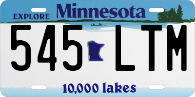 MN license plate 545LTM