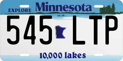 MN license plate 545LTP