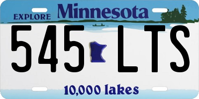 MN license plate 545LTS