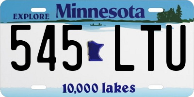MN license plate 545LTU