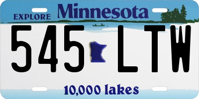 MN license plate 545LTW