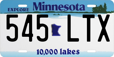 MN license plate 545LTX