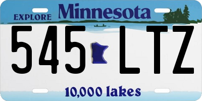 MN license plate 545LTZ