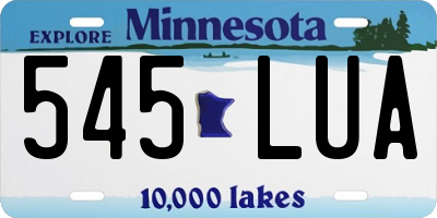 MN license plate 545LUA
