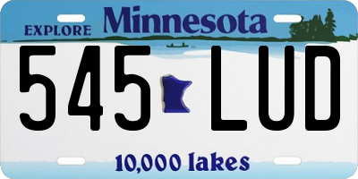 MN license plate 545LUD
