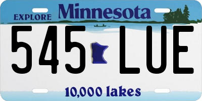 MN license plate 545LUE