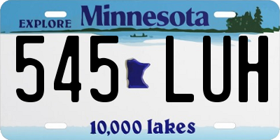 MN license plate 545LUH